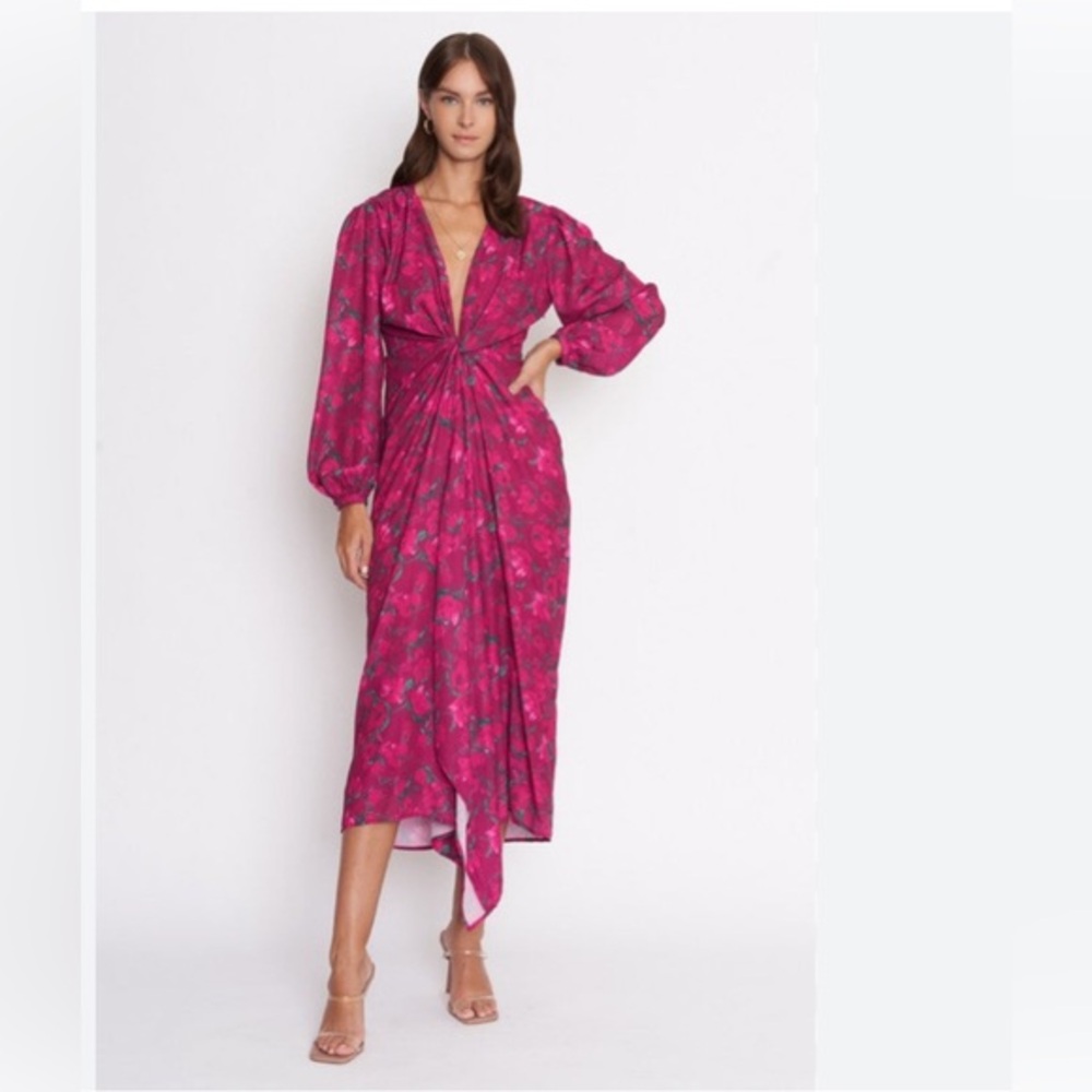 Dee Elly Floral Maxi Dress Large NWOT